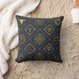 Coussin Signe du zodiaque en or noir (2)