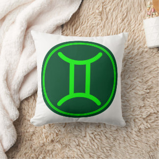 Coussin Signe du zodiaque Gemini Contraste Vert