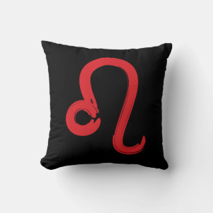 Coussin Signe du zodiaque LEO rouge Anniversaire juillet a