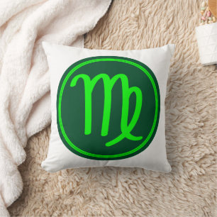Coussin Signe du zodiaque Vierge Contraste Vert