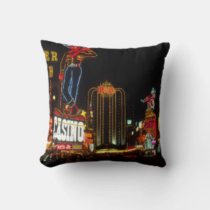 Coussin Signe Las Vegas Night Time Neon Lights Casinos
