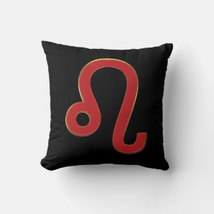 Coussin SIGNE LEO Red Zodiac Juillet Août Anniversaire Ast