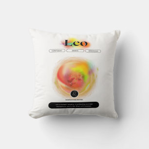 Coussin Signe moderne Zodiac Leo Citation Élément incend