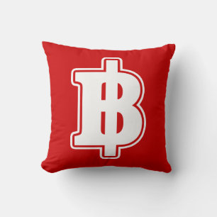 Coussin SIGNER BLANC BAHT ฿ devises thaïlandaises ฿