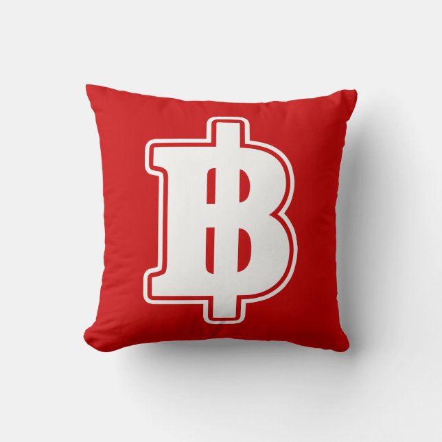 Coussin SIGNER BLANC BAHT ฿ devises thaïlandaises ฿ (Recto)