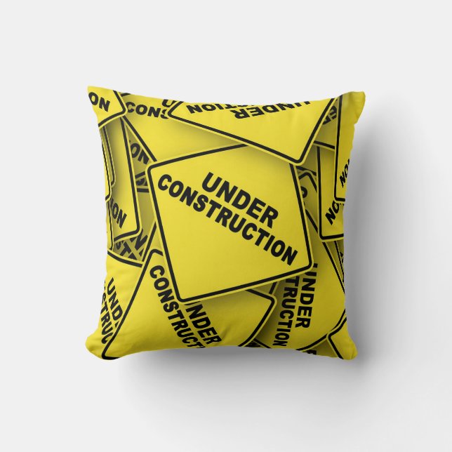 Coussin Signes de construction en cours (Recto)
