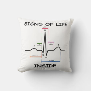 Coussin Signes De Vie À L'Intérieur De L'Humour Médicale D