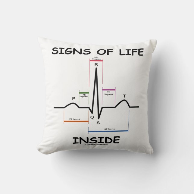 Coussin Signes De Vie À L'Intérieur De L'Humour Médicale D (Recto)