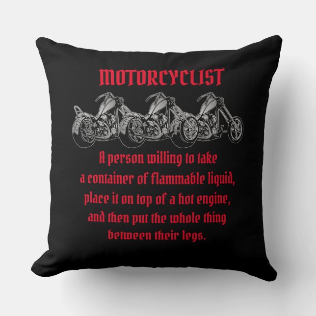 Coussin Signification D'Un Motocycliste (Recto)