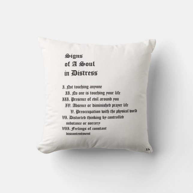 Coussin Signs of A Soul In Distress (Recto)