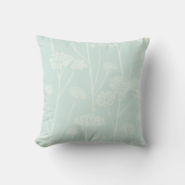 Coussin Silence de Prairie Aqua Douce Pale Seafoam (Recto)