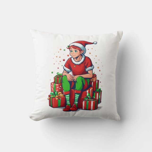 Coussin Silencieux Noël Père Noël Elf Kid (Recto)