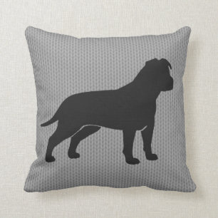 Coussin Silhouette AmStaff (Oreilles de disquette)