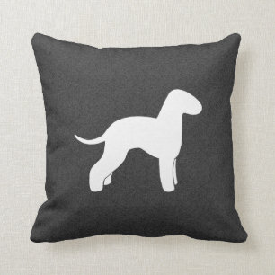 Coussin Silhouette de Bedlington Terrier
