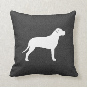 Coussin Silhouette de Chien de Chien de Taureau