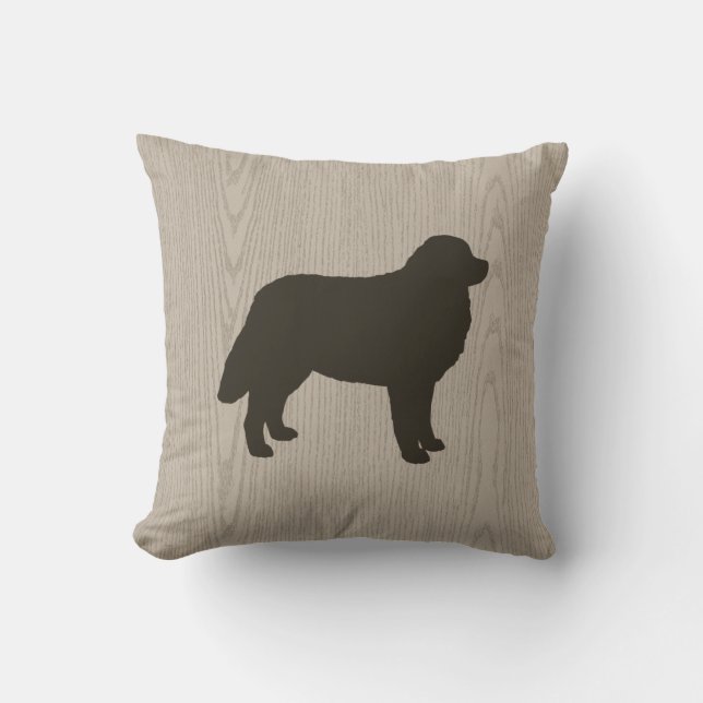 Coussin Silhouette de chien de montagne bernois (Recto)