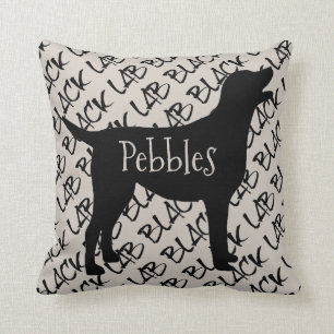 Coussin Silhouette de chien du Black Lab
