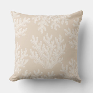 Coussin Silhouette de corail marin | Sable caressé par le