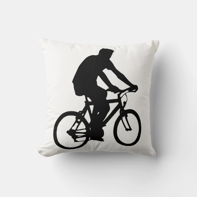 Coussin Silhouette de cycliste (Recto)