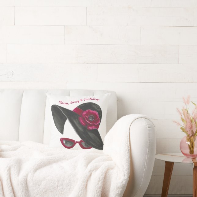 Coussin Silhouette de femme élégante, Sassy, Confident (Canapé)