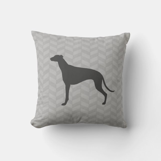 Coussin Silhouette de Greyhound (Recto)