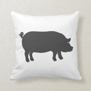 Coussin Silhouette de la ferme de porcs - Choisir la coule