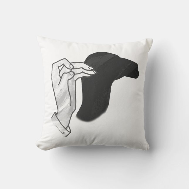 Coussin Silhouette de main de chameau (Recto)