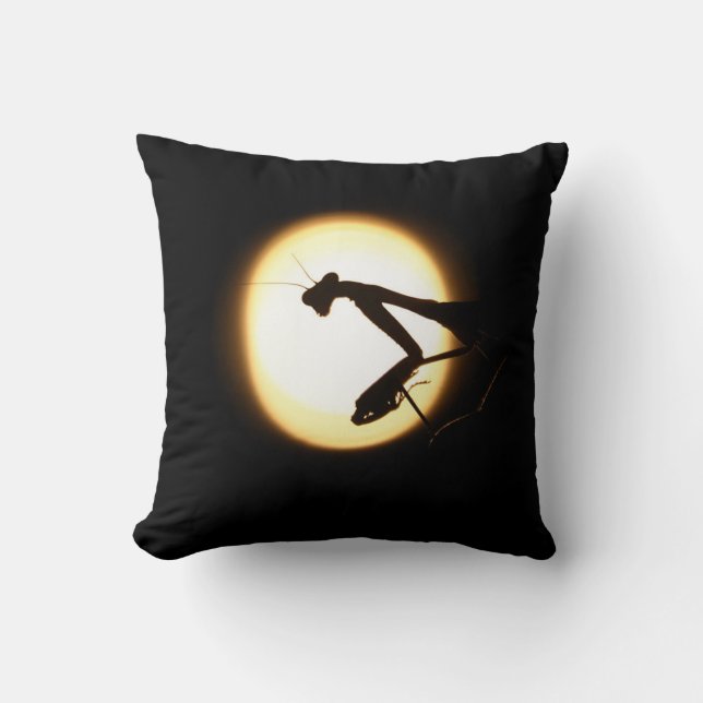 Coussin Silhouette de Mante Religieuse (Recto)