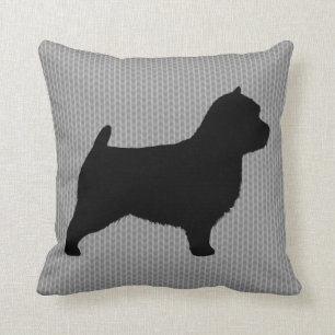 Coussin Silhouette de Norwich Terrier