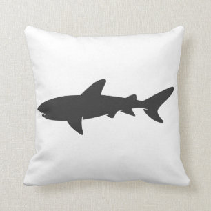 Coussin Silhouette de requin - Choisir la couleur arrière 