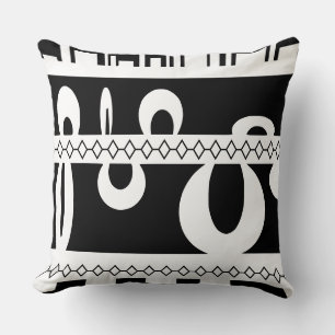 Coussin Silhouette de ville rivière abstrait diamant