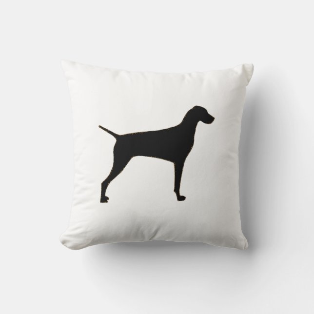 Coussin Silhouette de Vizsla (Recto)