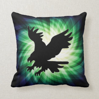 Coussin Silhouette d'Eagle chauve ; Cool