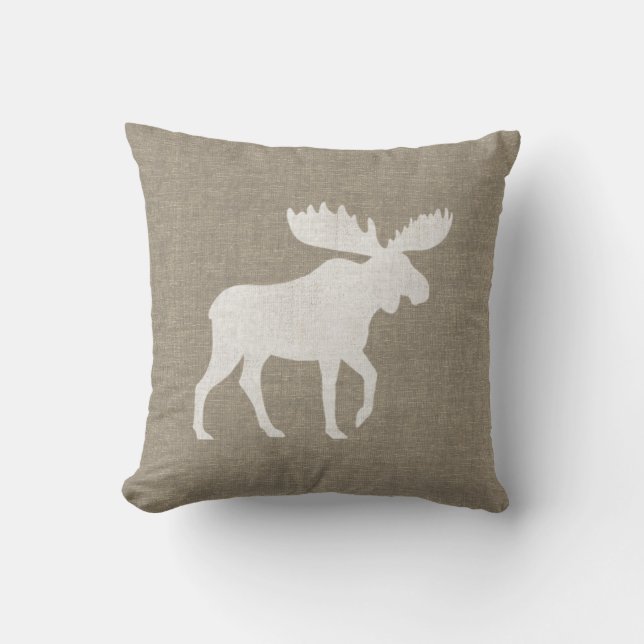 Coussin Silhouette d'Oie| Décoration de la faune sauvage (Recto)