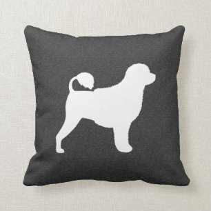Coussin Silhouette du chien d'eau portugais