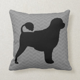 Coussin Silhouette du chien d'eau portugais