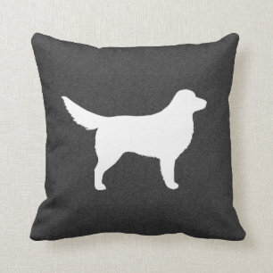 Coussin Silhouette du trieur de canards de la Nouvelle-Éco