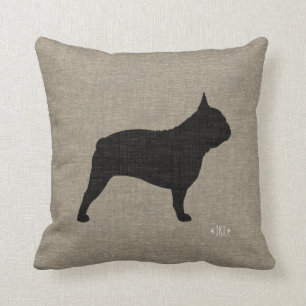 Coussin Silhouette French Bulldog Frenchie Dog