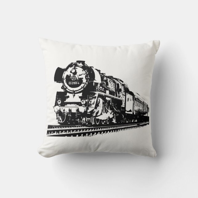 Coussin Silhouette locomotive (Recto)