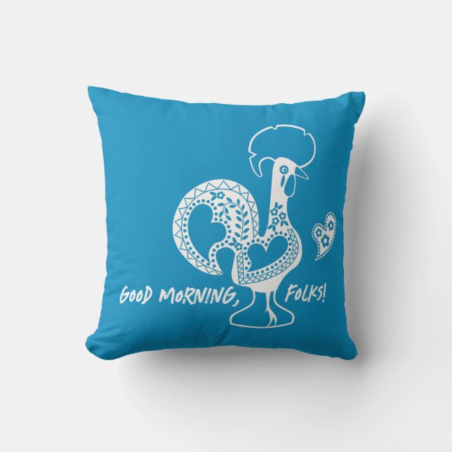 Coussin Silhouette Moderne Du Coq Portugais (Recto)