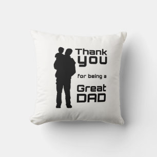Coussin Silhouette père et enfant   Mon coeur Papa Gif