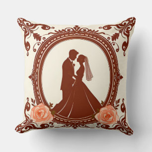 Coussin Silhouette romantique d'un couple