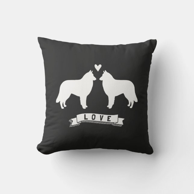 Coussin Silhouettes Belges Tervuren Amour (Recto)