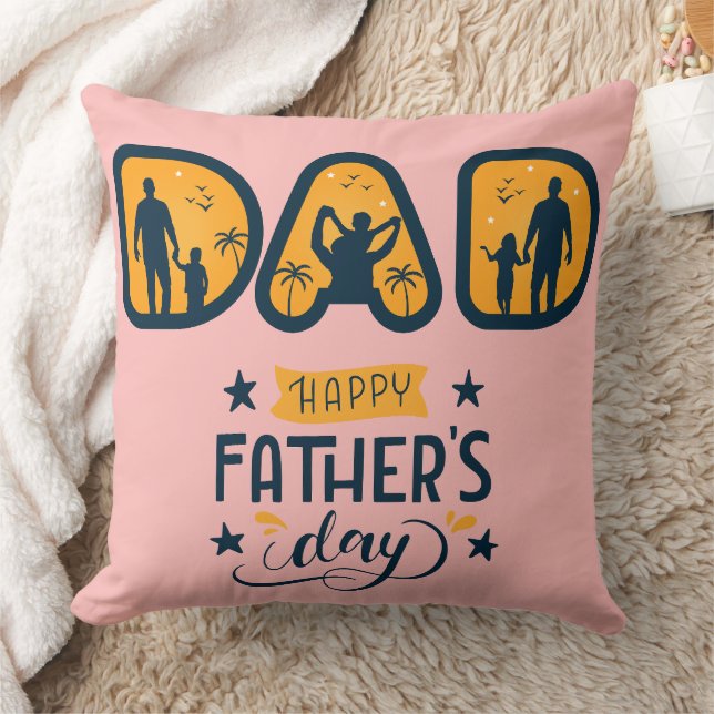 Coussin Silhouettes de lettres Papa Scène de coucher de so (Couverture)