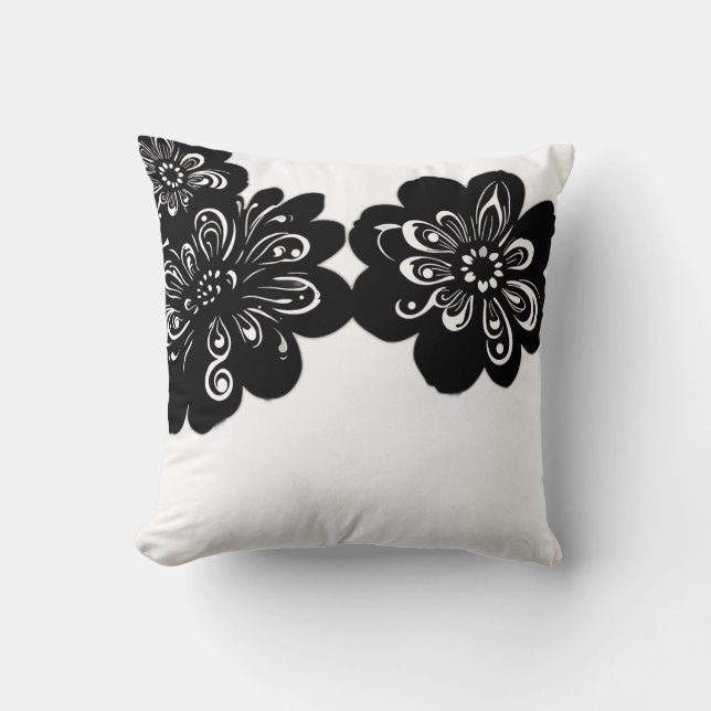 Coussin Silhouettes Motifs Paisley (Recto)