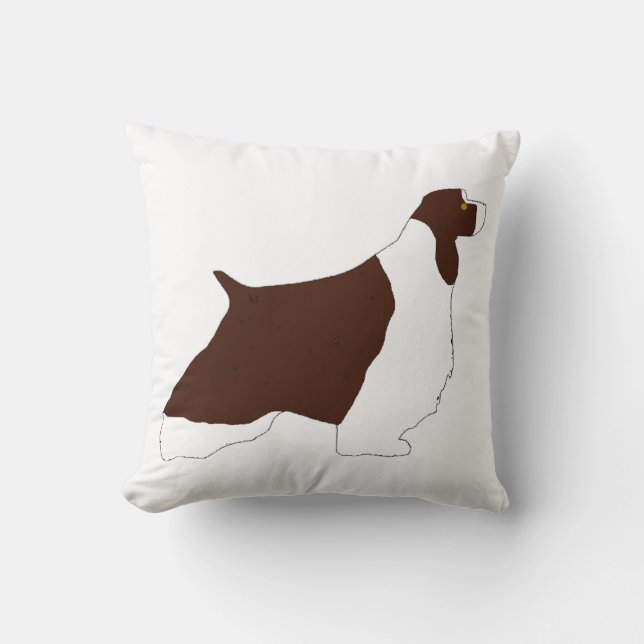 Coussin Silo bronzage de blanc de l'épagneul de springer (Recto)