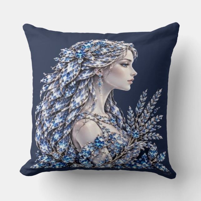 Coussin Silver Crystal Vierge | Luxury Collection (Recto)