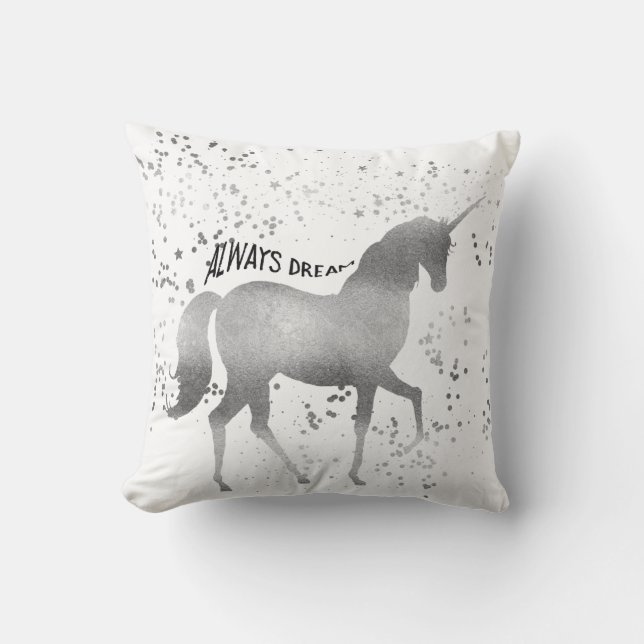 Coussin Silver Dream Unicorn (Recto)
