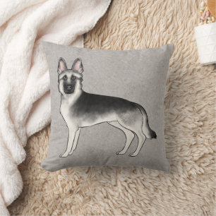 Coussin Silver Sable German Shepherd'un joli chien de dess