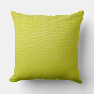Coussin simili cuir d'impression de vert de chaux